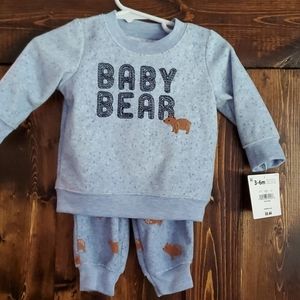 Blue baby bear outfit size 3-6 month